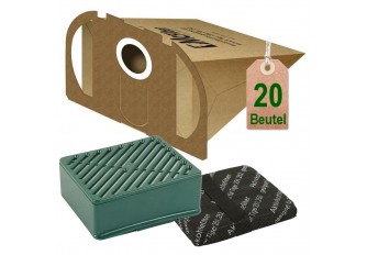 20 Staubsaugerbeutel Filtertüten Hepa Filter geeignet für Vorwerk Tiger VT 251 und VT 252