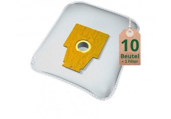 Staubsaugerbeutel Vlies Filtertüten Beutel BS212m - Inhalt 10 Stück + 2 Filter