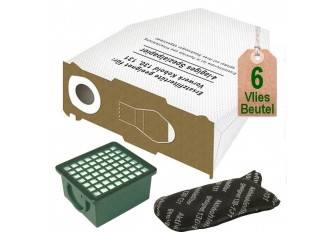 6 Vlies Staubsaugerbeutel und Filter geeignet für Vorwerk Kobold VK 130 und VK 131