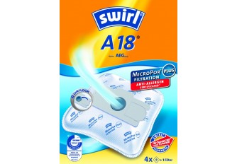 Swirl A 18 Staubsaugerbeutel Filtertüten MicroPor - Inhalt 4 Stück + 1 Filter 