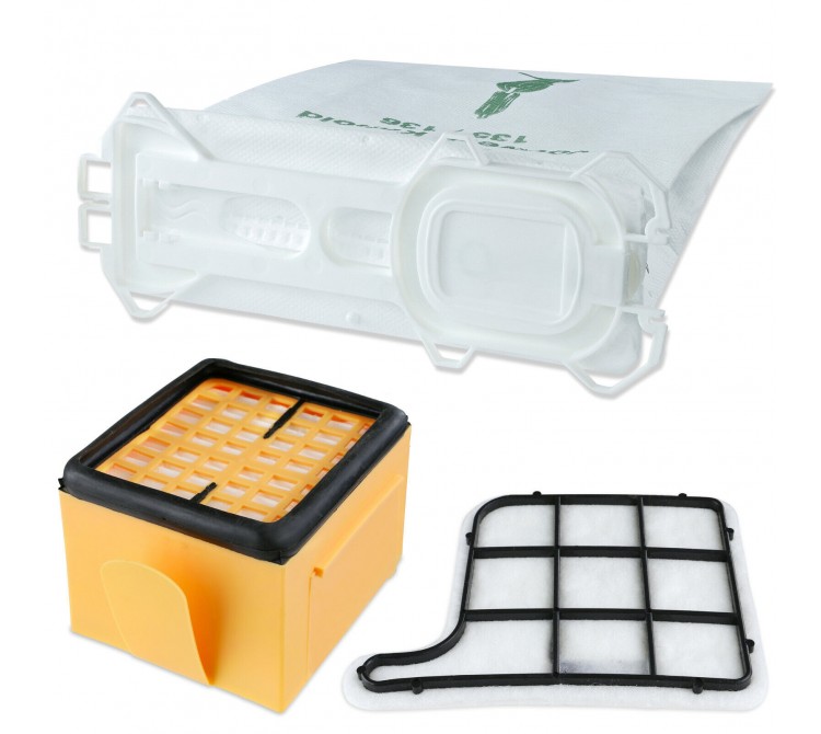 Sparset 18 Staubbeutel Filterset passend für Vorwerk Kobold VK 135 136 Filtertüten FP