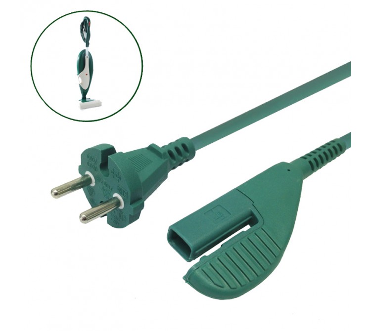 Kabel Stromkabel geeignet für Vorwerk Kobold VK 135 und VK 136 - 10 Meter