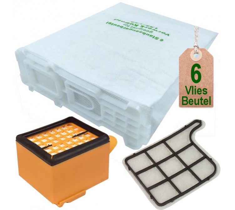 Staubsaugerbeutel + Filterset geeignet für Vorwerk Kobold VK 135 und VK 136
