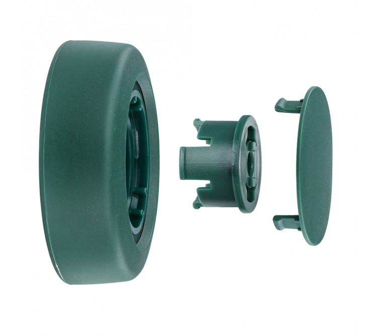 Ersatzrad Rad mit Felge (grün) geeignet für Vorwerk Kobold EB 350 und EB 351 F