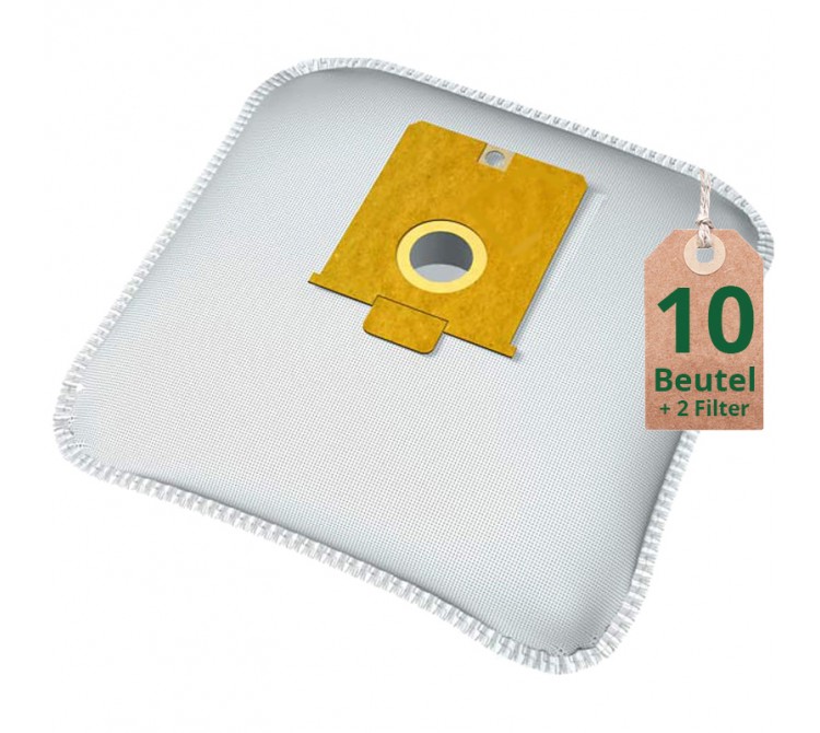 Staubsaugerbeutel Vlies Filtertüten Beutel AE404m - Inhalt 10 Stück + 2 Filter