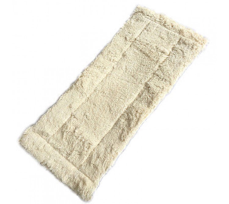 Jemako Wischer 40 cm Bodentuch Wischmop Nassfaser weiss lang geeignet für HaRa 