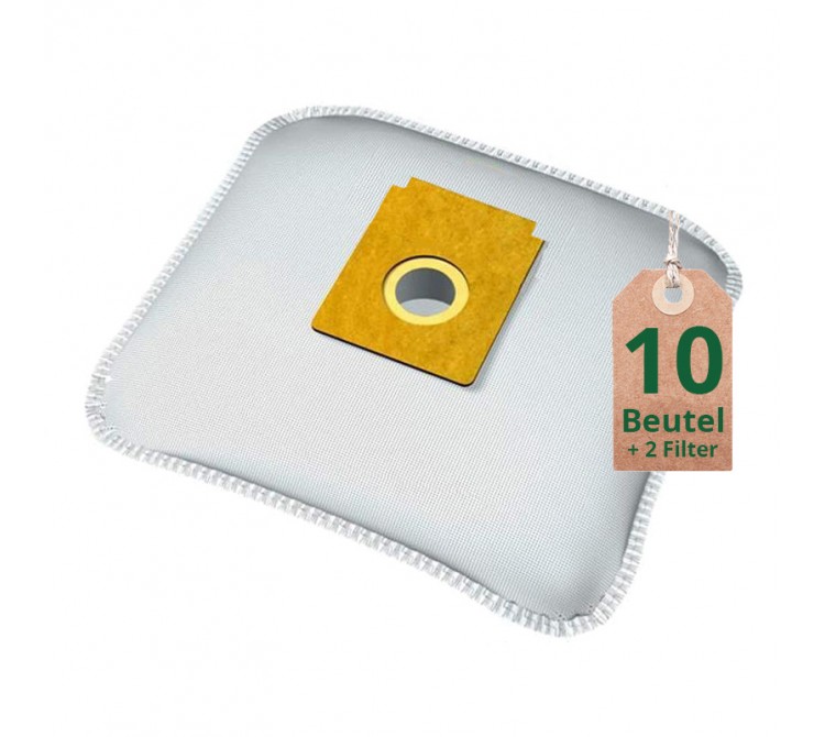 Staubsaugerbeutel Vlies Filtertüten Beutel EO25m - Inhalt 10 Stück + 2 Filter