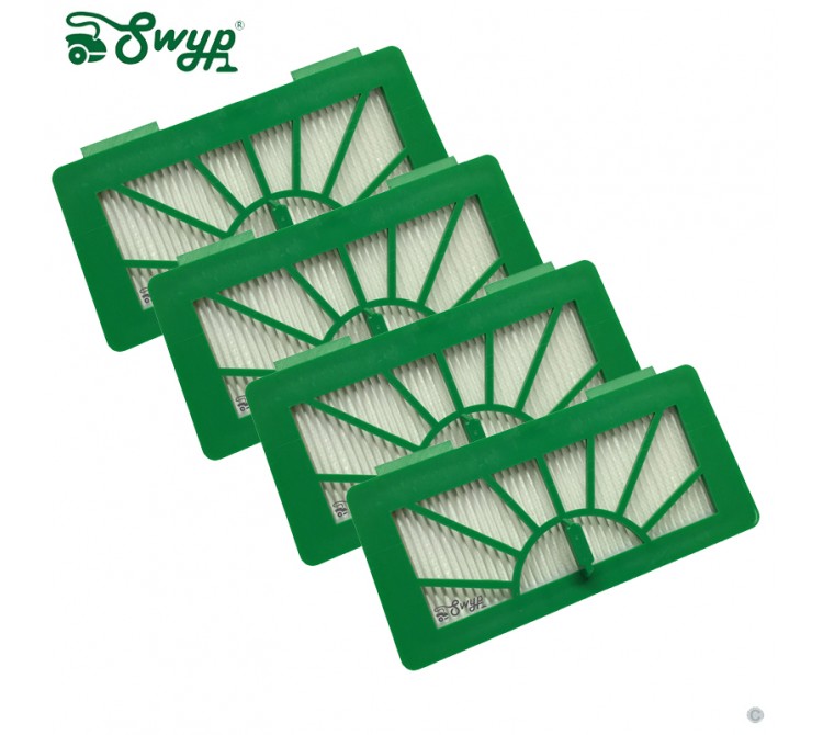 4 HEPA Allergie Filter passend für Vorwerk Kobold VR100 und  Neato XV11 XV12 XV15 XV21 XV25 XV Signature