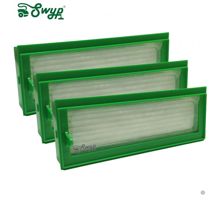 3 Stück HEPA Allergie Filter passend für Vorwerk Kobold VR 200 Saugroboter