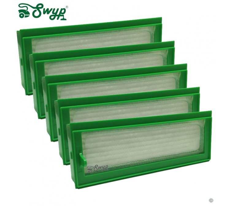5 Stück HEPA Allergie Filter passend für Vorwerk Kobold VR 200 Saugroboter