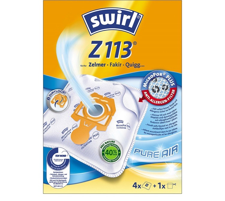 Swirl Z 113 Staubsaugerbeutel MicroPor PLUS PureAir - Inhalt 8 Stück