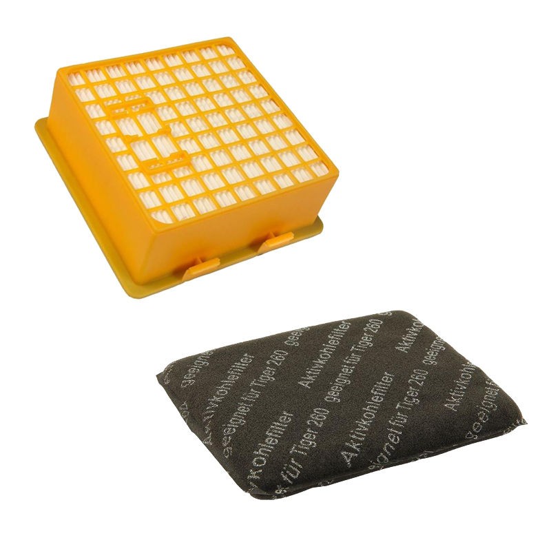 Mikrofilter HEPA Filter Set Kohle geeignet für Vorwerk Tiger VT 260 