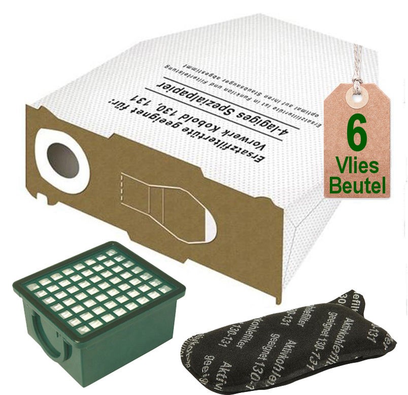 5 Staubsaugerbeutel Tüten Vlies geeignet Vorwerk Tiger 260 Filterset