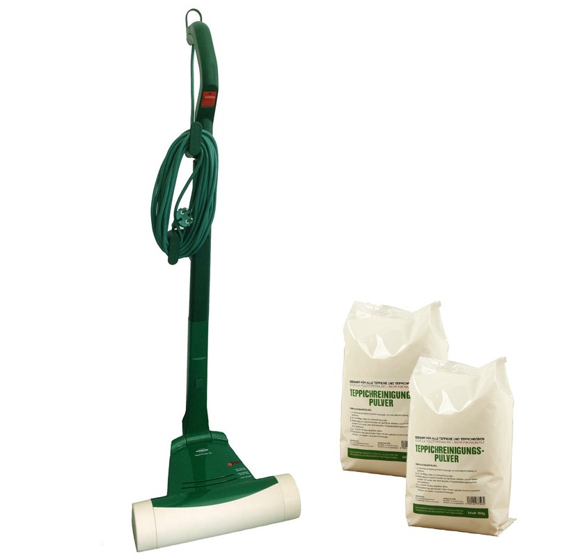 Vorwerk Teppichfrischer TF 733 mit Stiel und Teppichpulver