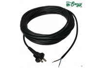 SEBO 370 470 Electronic BS 36 BS 46 Anschlussleitung Ersatzkabel Kabel 230V mit EU Konturen Stecker 1870DG dunkelgrau