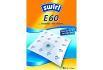 Swirl E 60 Staubsaugerbeutel Filtertüten MicroPor - Inhalt 5 Stück + 1 Filter 