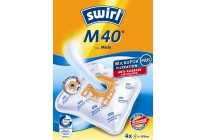 Swirl M 40 Staubsaugerbeutel Filtertüten MicroPor - Inhalt 4 Stück + 1 Filter 