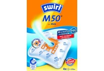 Swirl M 50 Staubsaugerbeutel Filtertüten MicroPor - Inhalt 4 Stück + 1 Filter 