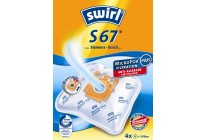 Swirl S 67 Staubsaugerbeutel Filtertüten MicroPor - Inhalt 4 Stück + 1 Filter 