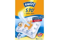 Swirl S 70 Staubsaugerbeutel Filtertüten MicroPor - Inhalt 4 Stück + 1 Filter 
