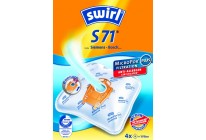 Swirl S 71 Staubsaugerbeutel Filtertüten MicroPor - Inhalt 4 Stück + 1 Filter 