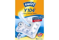 Swirl Y 104 Staubsaugerbeutel Filtertüten MicroPor - Inhalt 4 Stück + 1 Filter 