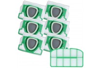 6 Staubsaugerbeutel Filtertüten und 1 Filter passend für Vorwerk Kobold VK 200 FP200