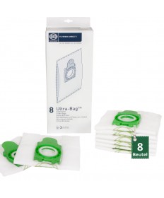 Sebo 8300 ER Filtertüten Staubsaugerbeutel Filterbox für Airbelt E - 8 Stück Ultra-Bag