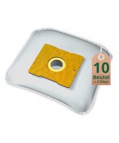 Staubsaugerbeutel Vlies Filtertüten Beutel WD64 - Inhalt 10 Stück + 2 Filter